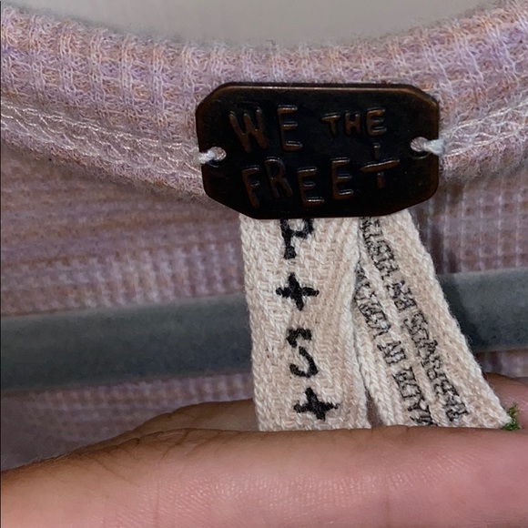 Free People Hi-Low Coastline Peplum Henley Tee - Picture 6 of 6